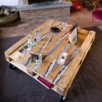tavolo/bancale da salotto con inserti in mosaico