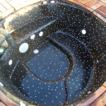 vasca rivestita con tessere di marmo nero | afmosaici.com